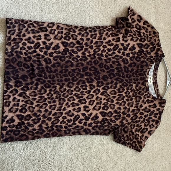 L'AGENCE Brown Leopard Print Top - Picture 1 of 5